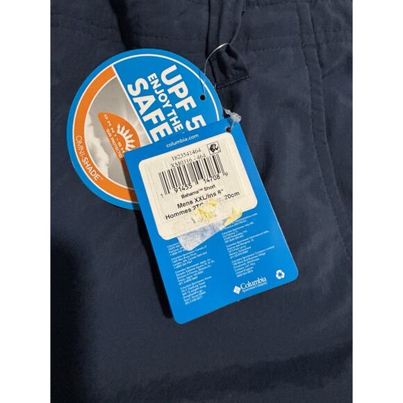 Columbia PFG Omni Shade UPF 50 Navy Blue Cargo Bahama Shorts XXL 8” Inseam NWT - Picture 3 of 9